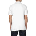 White - Side - Gildan Mens Premium Cotton Sport Double Pique Polo Shirt