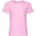 Light Pink - Front - Fruit Of The Loom Girls Childrens Valueweight Short Sleeve T-Shirt