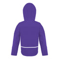 Purple-Grey - Back - Result Core Kids Unisex Junior Hooded Softshell Jacket