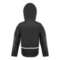 Black-Grey - Back - Result Core Kids Unisex Junior Hooded Softshell Jacket