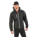 Black-Grey - Back - Result Core Mens Lite Hooded Softshell Jacket