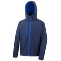 Navy-Royal - Front - Result Core Mens Lite Hooded Softshell Jacket