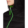 Black-Lime Green - Lifestyle - Result Urban Womens-Ladies Snowbird Hooded Jacket