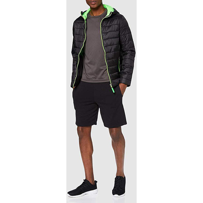 Black-Lime Green - Lifestyle - Result Urban Mens Snowbird Hooded Jacket