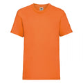 Orange - Front - Fruit Of The Loom Childrens-Kids Unisex Valueweight Short Sleeve T-Shirt