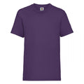 Purple - Front - Fruit Of The Loom Childrens-Kids Unisex Valueweight Short Sleeve T-Shirt