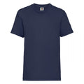 Navy - Front - Fruit Of The Loom Childrens-Kids Unisex Valueweight Short Sleeve T-Shirt