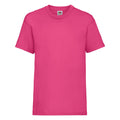 Fuchsia - Front - Fruit Of The Loom Childrens-Kids Unisex Valueweight Short Sleeve T-Shirt