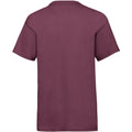 Burgundy - Back - Fruit Of The Loom Childrens-Kids Unisex Valueweight Short Sleeve T-Shirt