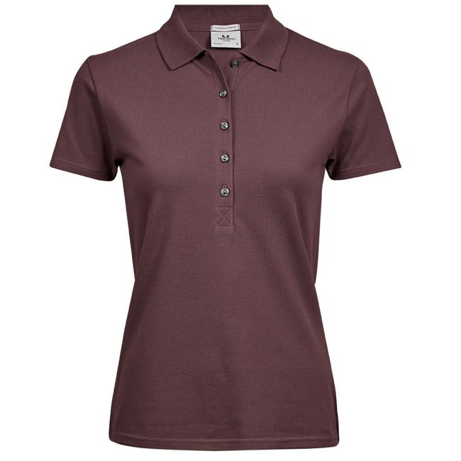 Grape - Front - Tee Jays Womens-Ladies Luxury Stretch Short Sleeve Polo Shirt