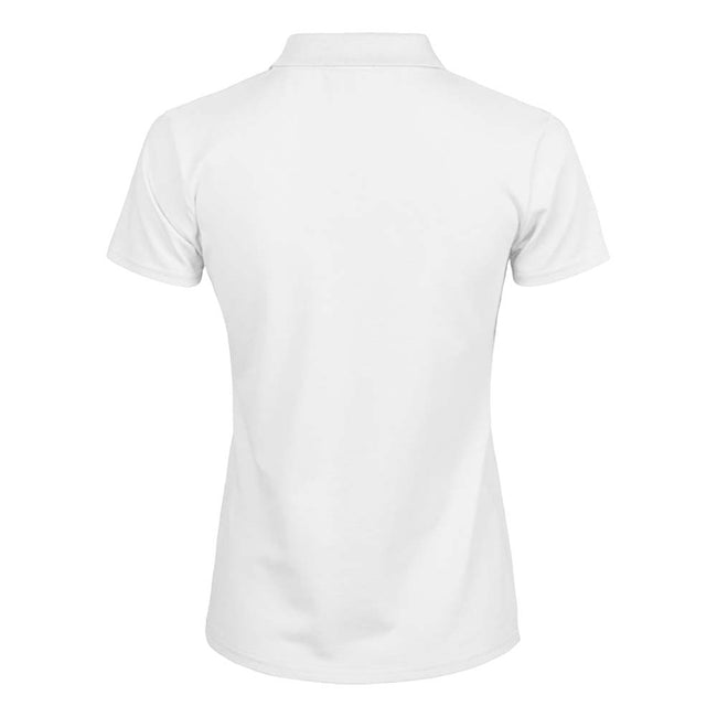 White - Back - Tee Jays Womens-Ladies Luxury Stretch Short Sleeve Polo Shirt