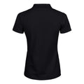 Black - Back - Tee Jays Womens-Ladies Luxury Stretch Short Sleeve Polo Shirt