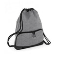 Grey Marl - Front - Bagbase Athleisure Water Resistant Drawstring Sports Gymsac Bag