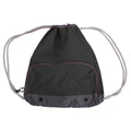 Black - Front - Bagbase Athleisure Water Resistant Drawstring Sports Gymsac Bag