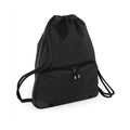 Black-Black - Front - Bagbase Athleisure Water Resistant Drawstring Sports Gymsac Bag