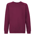 Burgundy - Front - Fruit Of The Loom Childrens-Kids Unisex Raglan Sleeve Sweatshirt
