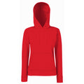 Red - Back - Fruit Of The Loom Ladies Lady Fit Hooded Sweatshirt - Hoodie