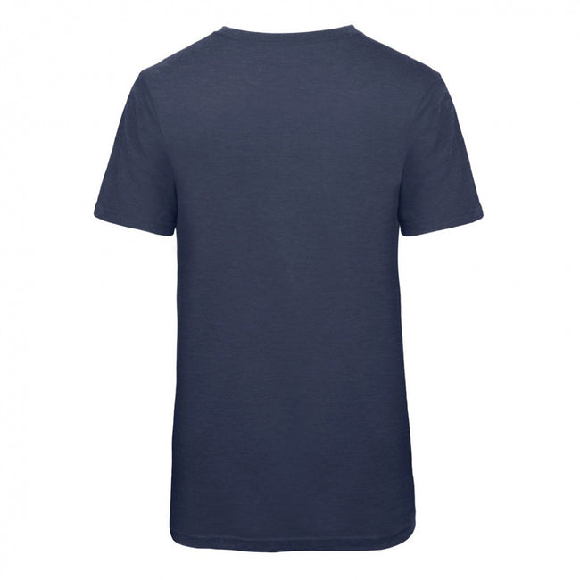 Heather Navy - Side - B&C Mens Favourite Short Sleeve Triblend T-Shirt