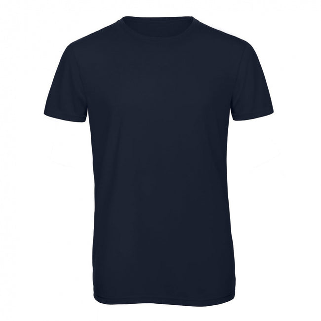 Navy Blue - Front - B&C Mens Favourite Short Sleeve Triblend T-Shirt