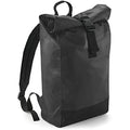 Black - Front - Bagbase Tarp Waterproof Roll-Top Backpack