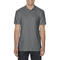 Charcoal - Back - Gildan Softstyle Mens Short Sleeve Double Pique Polo Shirt