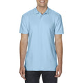 Light Blue - Back - Gildan Softstyle Mens Short Sleeve Double Pique Polo Shirt