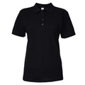 Black - Front - Gildan Softstyle Womens-Ladies Short Sleeve Double Pique Polo Shirt