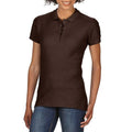 Dark Chocolate - Back - Gildan Softstyle Womens-Ladies Short Sleeve Double Pique Polo Shirt