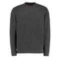 Dark Grey Marl - Front - Kustom Kit Mens Klassic Knitted Sweatshirt