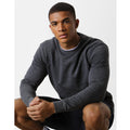 Dark Grey Marl - Back - Kustom Kit Mens Klassic Knitted Sweatshirt