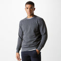Dark Grey Marl - Side - Kustom Kit Mens Klassic Knitted Sweatshirt