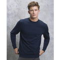 Navy Blue - Back - Kustom Kit Mens Klassic Knitted Sweatshirt