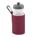 Burgundy - Front - Quadra Water Bottle And Fabric Sleeve Holder