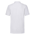 White - Side - Fruit Of The Loom Mens 65-35 Heavyweight Pique Short Sleeve Polo Shirt
