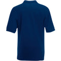 Navy - Back - Fruit Of The Loom Mens 65-35 Heavyweight Pique Short Sleeve Polo Shirt