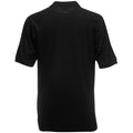 Black - Back - Fruit Of The Loom Mens 65-35 Heavyweight Pique Short Sleeve Polo Shirt