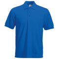 Royal - Front - Fruit Of The Loom Mens 65-35 Heavyweight Pique Short Sleeve Polo Shirt