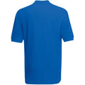 Royal - Back - Fruit Of The Loom Mens 65-35 Heavyweight Pique Short Sleeve Polo Shirt