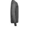 Grey Melange - Side - Tee Jays Mens Knitted V Neck Sweater