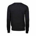 Black - Back - Tee Jays Mens Knitted V Neck Sweater