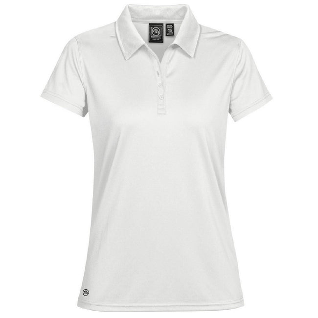White - Front - Stormtech Womens-Ladies Eclipse H2X-Dry Pique Polo