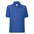Royal - Front - Fruit Of The Loom Childrens-Kids Unisex 65-35 Pique Polo Shirt