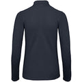 Ultramarine - Back - B&C ID.001 Womens-Ladies Long Sleeve Polo