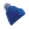 Bright Royal-off White - Front - Beechfield Unisex Adults Snowstar Printers Beanie