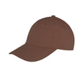 Chocolate - Front - Result Unisex Core Memphis 6 Panel Baseball Cap (Pack of 2)