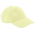 Pastel Lemon - Front - Beechfield Unisex Low Profile 6 Panel Dad Cap (Pack of 2)