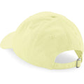 Pastel Lemon - Back - Beechfield Unisex Low Profile 6 Panel Dad Cap (Pack of 2)
