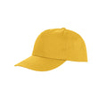 Yellow - Front - Result Unisex Core Houston 5 Panel Printers Baseball Cap (Pack of 2)