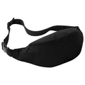 Black - Front - Bagbase Adjustable Belt Bag (2.5 Litres) (Pack of 2)