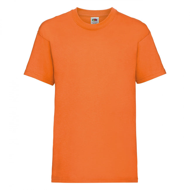 Orange - Front - Fruit Of The Loom Childrens-Kids Unisex Valueweight Short Sleeve T-Shirt (Pack of 2)